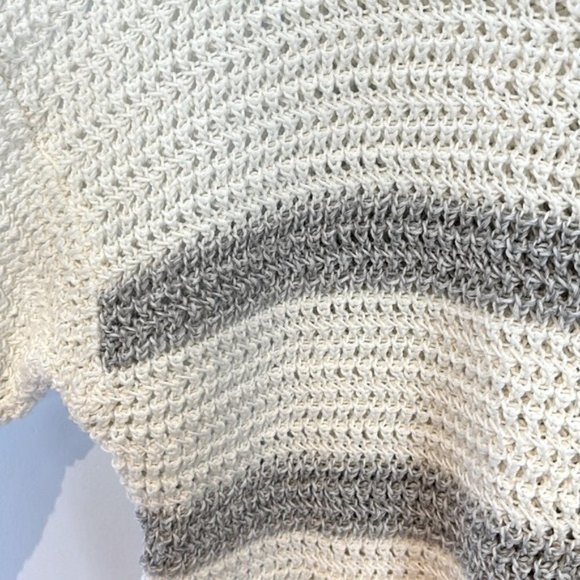 Massimo Dutti Cream and Gray Knit Sweater - Picture 9 of 10